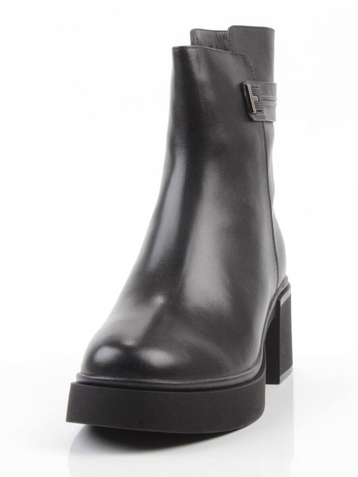 04-M3-5247 BLACK Ботинки зимние женские (натуральная кожа, натуральный мех)