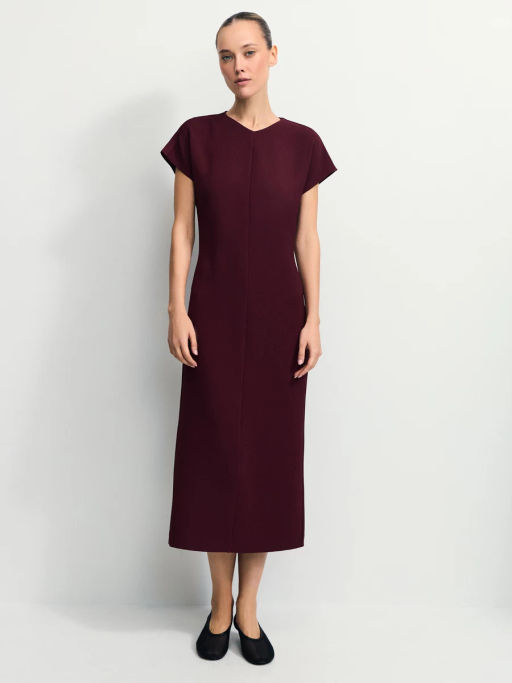 Платье миди с V-образным вырезом / Zarina  фото 3