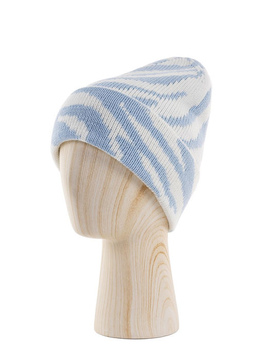 Шапка жен. шерсть+акр LB-BR55024 white/l.blue