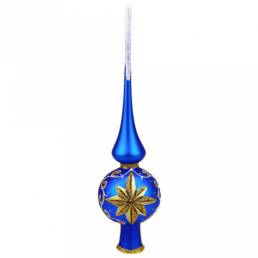 Елочная игрушка верхушка стеклянная Звездная д7см, h27,5см, ручная художественная роспись, цвета микс, подарочная упаковка (Россия) - Домашняя мода фото 4