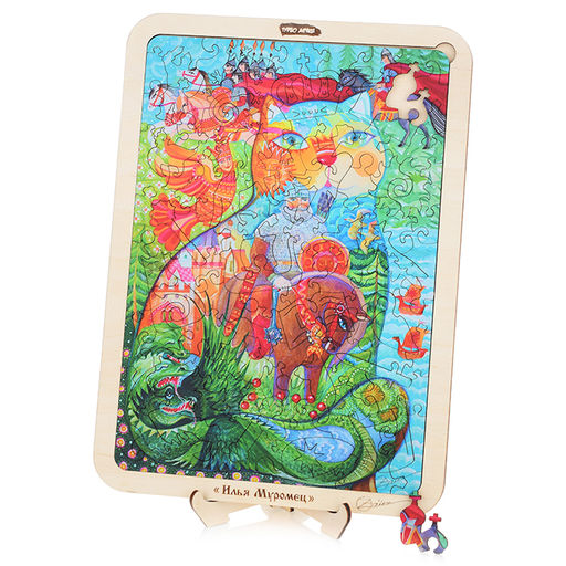 Пазл - картина из дерева Илья муромец. 120 деталей. 5+. - Щепочка фото 2