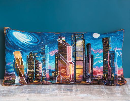 Набор для вышивания PANNA PD-1965 Подушка Огни Москвы 61 х 31 см