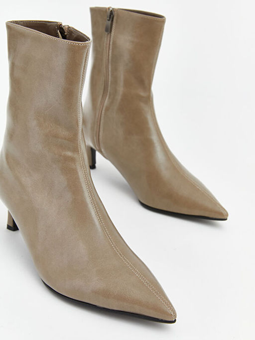 Deri G?r?n?ml? Kad?n Topuklu Ayakkab?