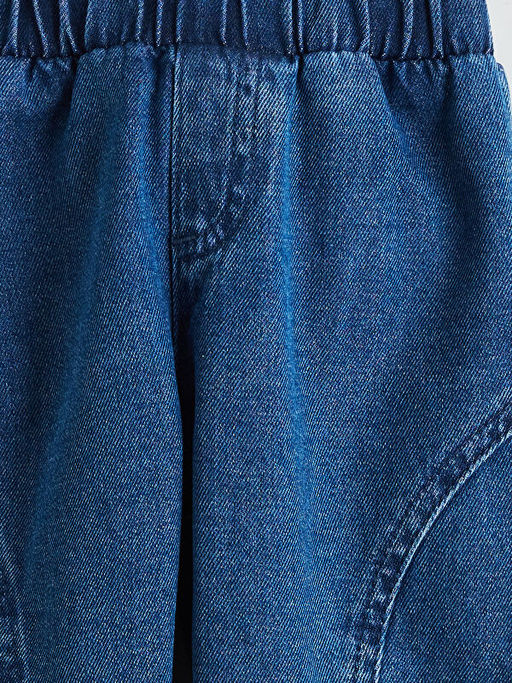 Beli Lastikli Erkek Bebek Jogger Denim Pantolon
