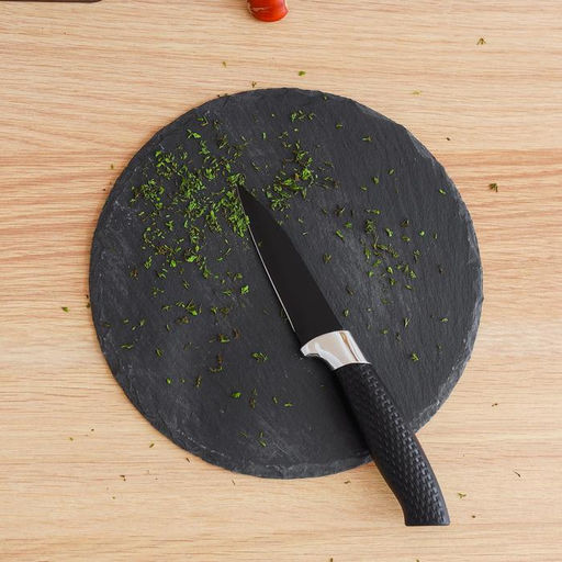 Нож кухонный с антиналипающим покрытием Доляна Супер-блэк, лезвие 9 см, цвет чёрный  фото 4