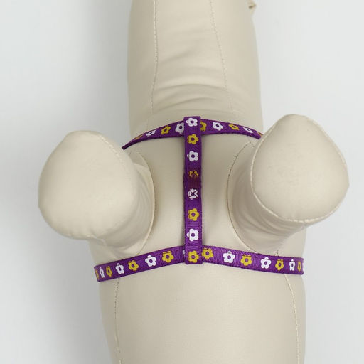 Шлейка Цветы, 27-42 х 1 см, фиолетовая - Пижон фото 5