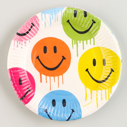 Цена за 10 шт. Тарелка бумажная Смайл, 18 см - Страна карнавалия фото 17