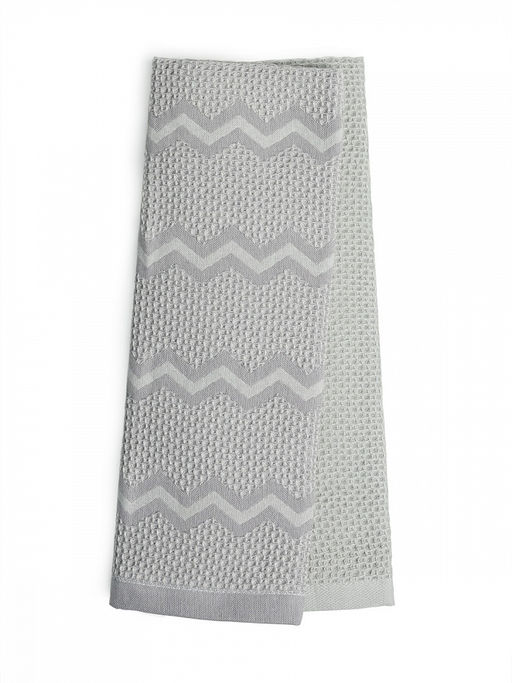 Набор кухонных полотенец 2шт 35x70 темно-серый вафельное полотно