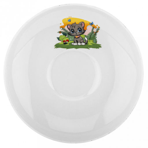 Блюдце чайное фарфоровое Мурка д140мм, h23мм, форма Унифицированный (Россия)