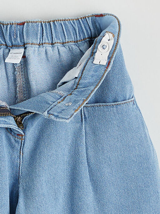 Beli Lastikli Wideleg K?z ?ocuk Jean Pantolon