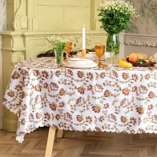 Скатерть «Доляна» Red flowers, 145×180 см