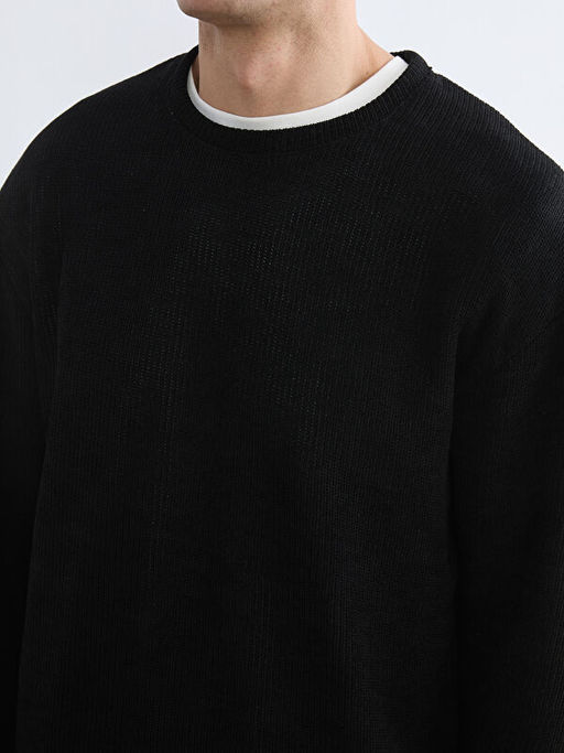 Bisiklet Yaka Erkek Triko Kazak