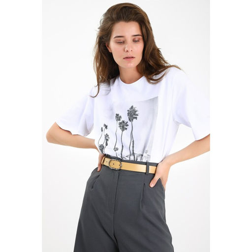 Ремень, ширина 3 см, винт, пряжка металл, цвет бежевый - Simaland фото 3