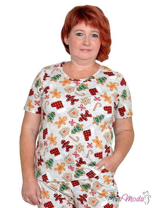 Футболка Модель №1299 размеры 44-84 - Plusmoda фото 3