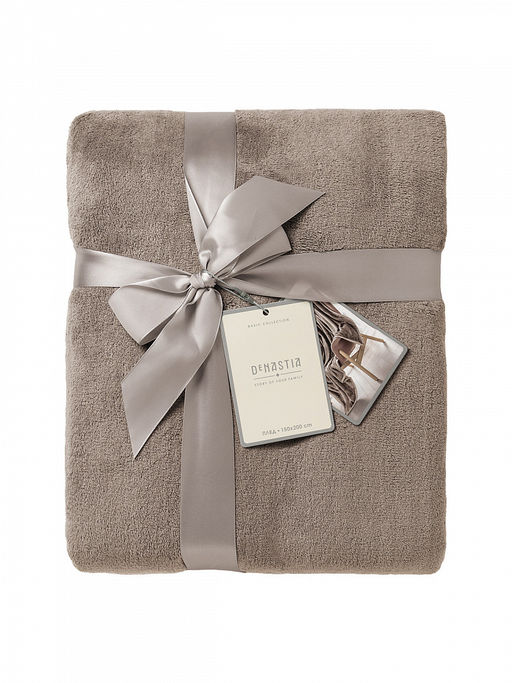 Плед плюшевый 150x200 коричневый