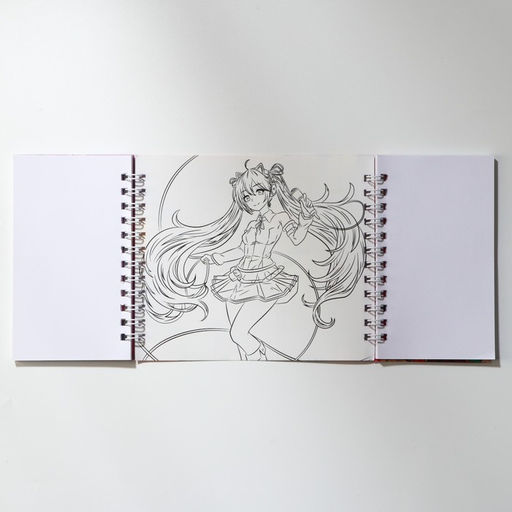 Блокнот двойной на гребне, мягкая обложка, размер 15×12 см, 48 л «Аниме»