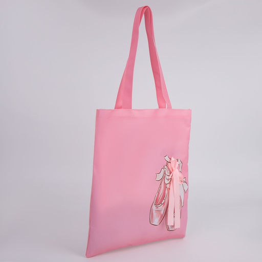 Сумка шопер Пуанты, 35 х 0,5 х 40 см, с лентой, цвет розовый - Nazamok фото 2