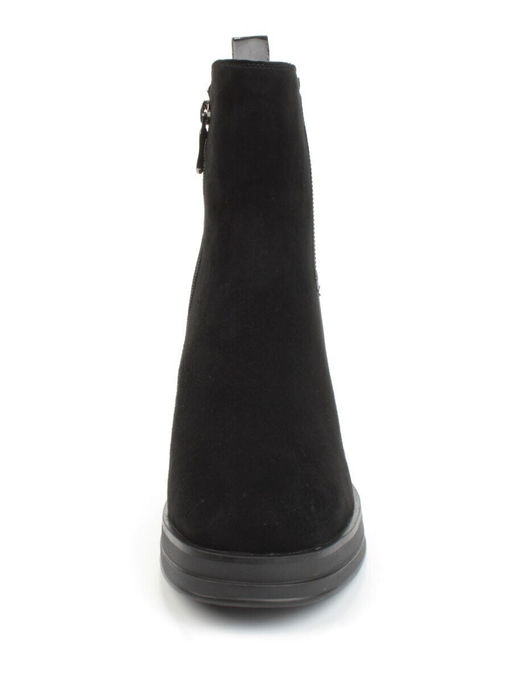 04-M3-835 BLACK Ботильоны зимние женские (натуральная замша, натуральный мех)