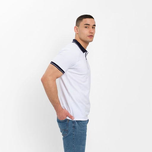 Футболка поло мужская MINAKU REGULAR FIT: белая, р-р 56