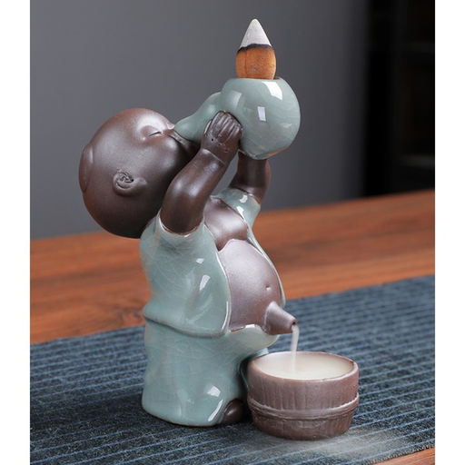 Подставка для благовоний TAKE IT EASY «Мальчик пьет», стелющийся дым, 13×8×9 см