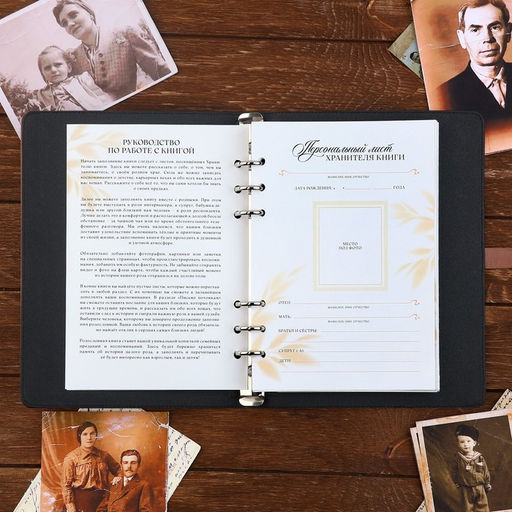 Родословная книга со встроенной флешкой 16 Gb «Семейная летопись», 17.5×23 см..