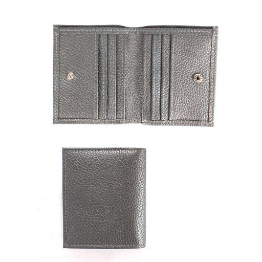 Портмоне женское Croco-ПР-905 натуральная кожа 2 отд, 8 карм, серый металлик (230) 264813