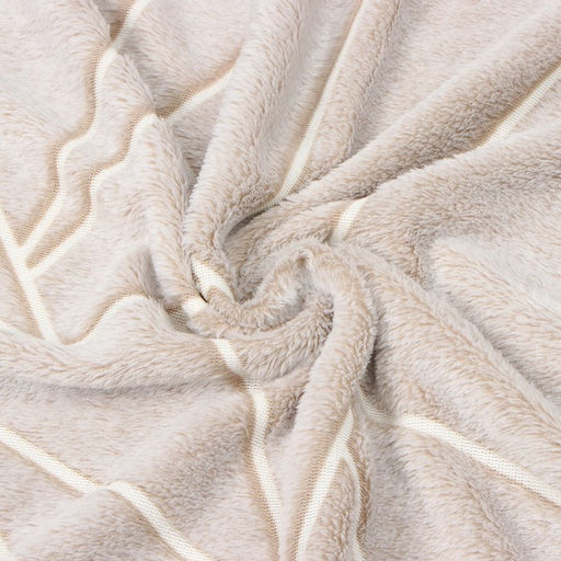 Плед светящийся Casa Conforte Stella Ice shards 150х200см, беж, фланель 190 гр/м, пэ100%  фото 4