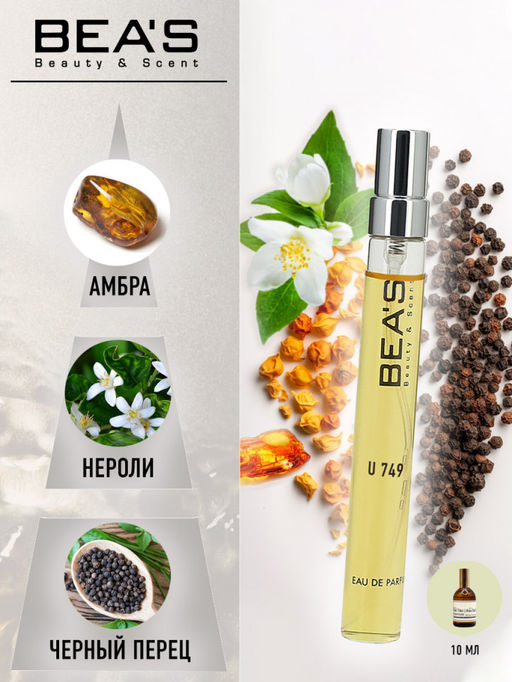Компактный парфюм Beas U 749 Зелински и Розен Black Pepper & Amber, Neroli unisex 10 ml  фото 2