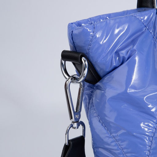 Сумка-тоут на молнии, наружный карман, длинный ремень, цвет синий - Simaland фото 5