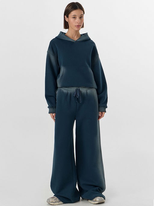 Брюки женские зеленые с декоративными потертостями - Mark formelle фото 3