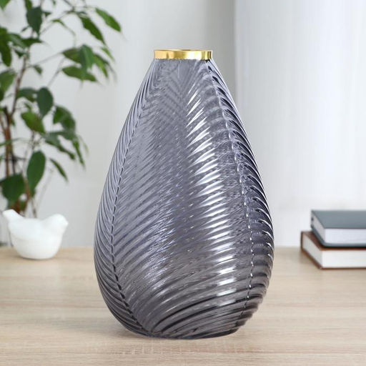 Ваза для цветов «Киркинес», d=5.5 см, 26×15 см, лиловая