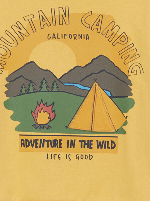 Bisiklet Yaka Bask?l? Erkek Bebek Sweatshirt - Waikiki фото 3