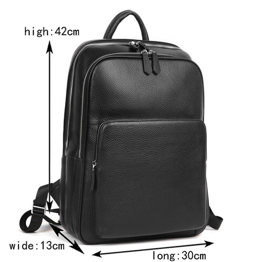 Рюкзак мужской, кожа, MIRONPAN 21663 Черный