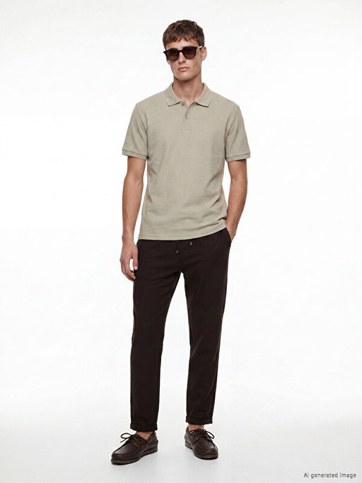 Standart Fit Polo Yaka Selanik Erkek Ti??rt - Waikiki фото 2