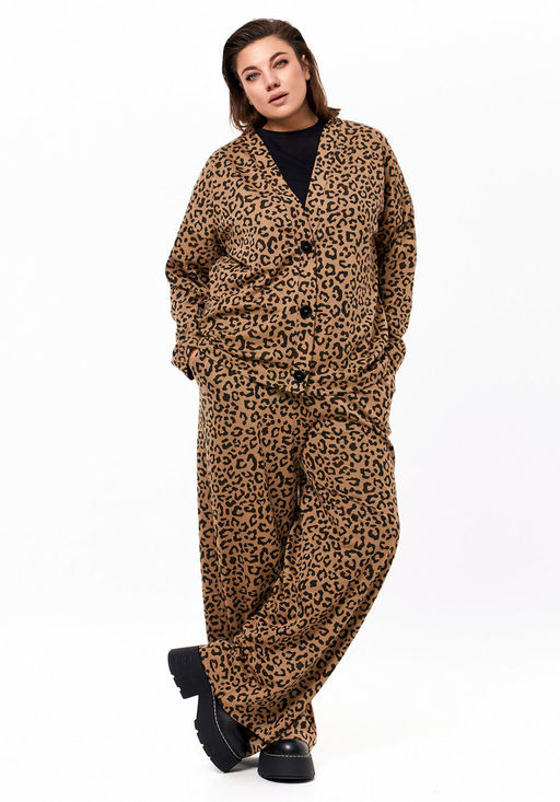 Костюм KaVari 8011 бежевый принт леопард  фото 7