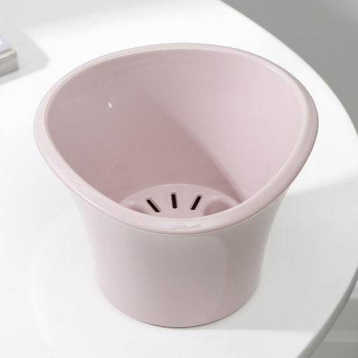 Цена за 2 шт. Кашпо для цветов со вставкой «Лагуна», 600 мл, d=13 см, h=9 см, розовое