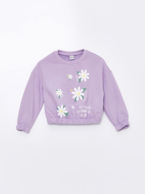 Bisiklet Yaka K?z ?ocuk Sweatshirt