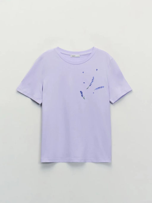 Футболка из хлопка с принтом / Zarina  фото 7