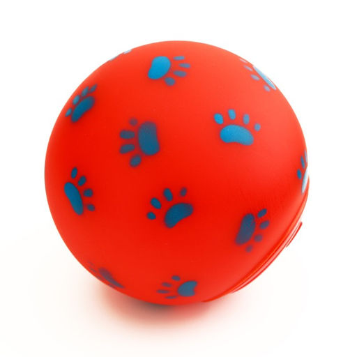 Игрушка-шар под лакомства Лапки, 8 см, красная - Пижон фото 3