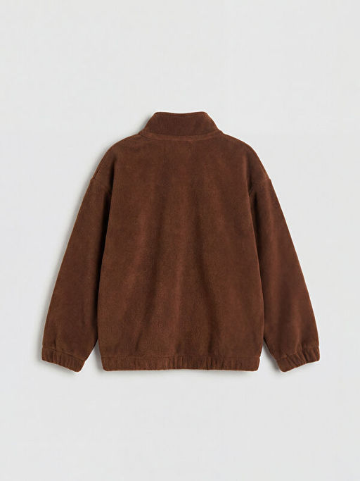 Fermuarl? Dik Yaka Erkek ?ocuk Sweatshirt