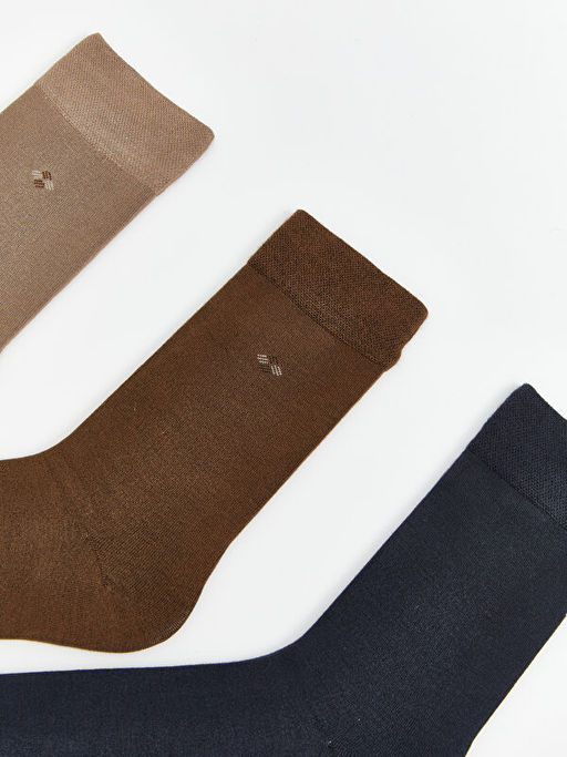 Desenli Bambu Erkek Soket ?orap 5li