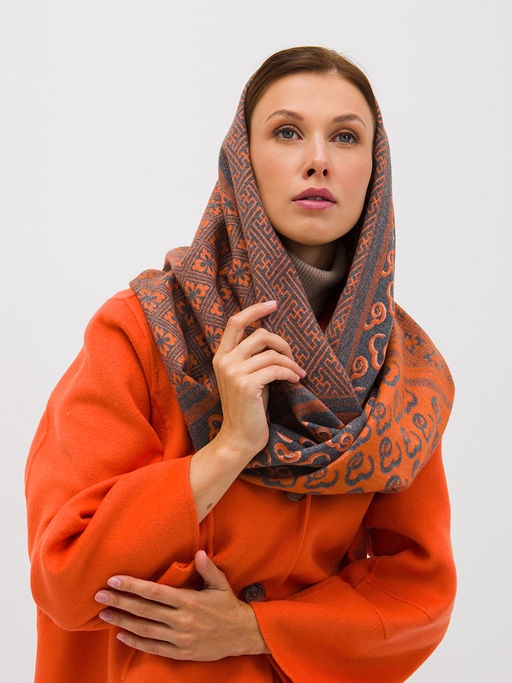 В составе шерсть. Большой теплый двусторонний палантин - Tantino фото 7