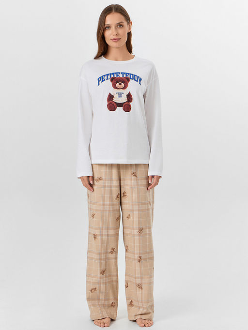 Комплект женский домашний с надписью Petite teddy