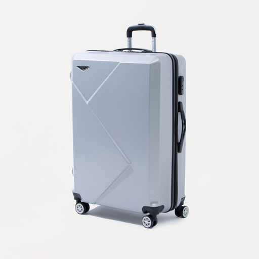 Чемодан большой 28, кодовый замок, цвет серебристый - Simaland фото 3