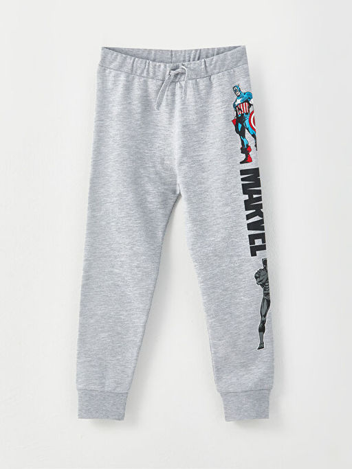Bisiklet Yaka Marvel Bask?l? Uzun Kollu Erkek ?ocuk Sweatshirt ve E?ofman Alt? - Waikiki фото 3