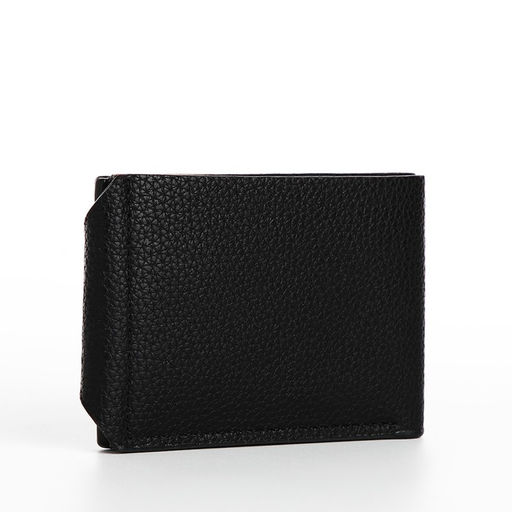 Портмоне мужское, на магните, 3 отделения, чёрное