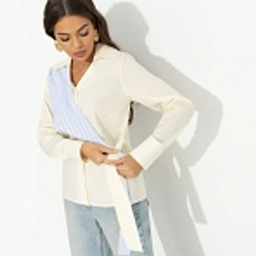 Рубашка из хлопка, Модная цель (желтая) - Charutti фото 18