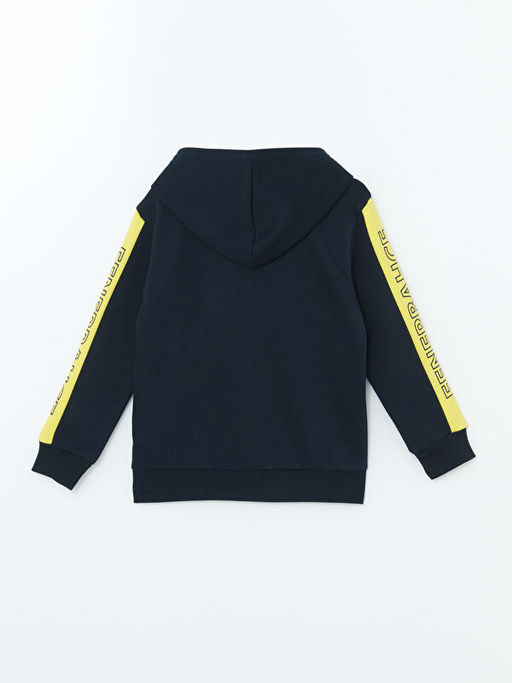 Kap??onlu Fenerbah?e Bask?l? Erkek ?ocuk Fermuarl? Sweatshirt