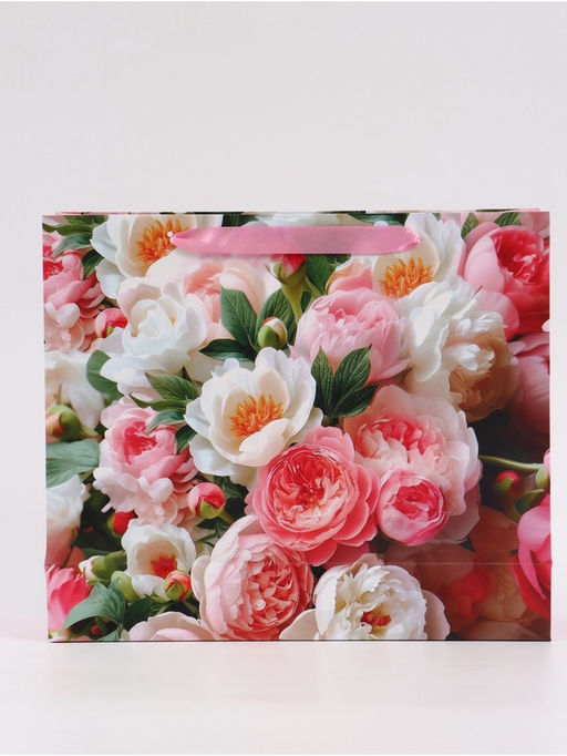 Цена за 2 шт. Пакет подарочный «Цветы», 30×25.5×9 см