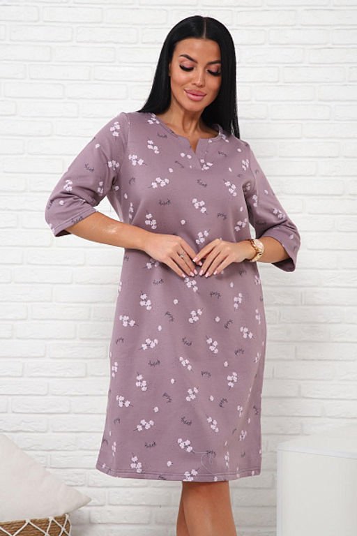 Сорочка теплая, футер с начесом (01035) - Плиона фото 38